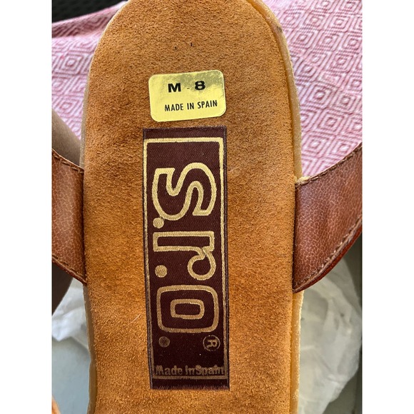 NOS ViNTaGe 70’s New In Box S.r.o. Leather Sandals 8 - Picture 7 of 14